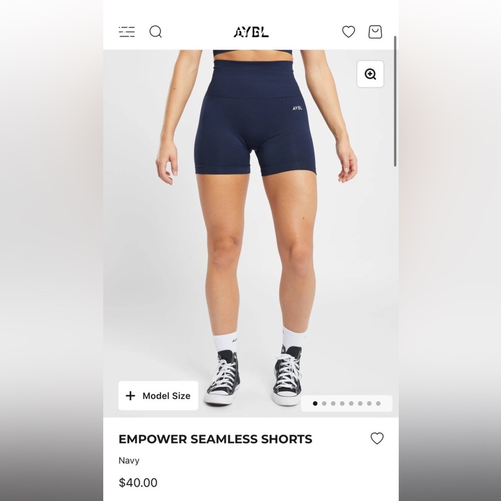 AYBL empower seamless shorts navy